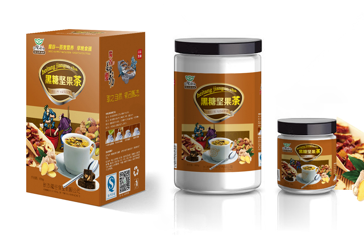 魔谷委托食品包裝設計公司奧佑設計黑糖姜茶包裝